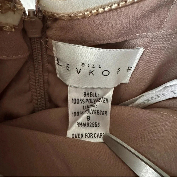 BILL LEVKOFF Style 976 Chiffon Strapless Latte - Picture 14 of 15